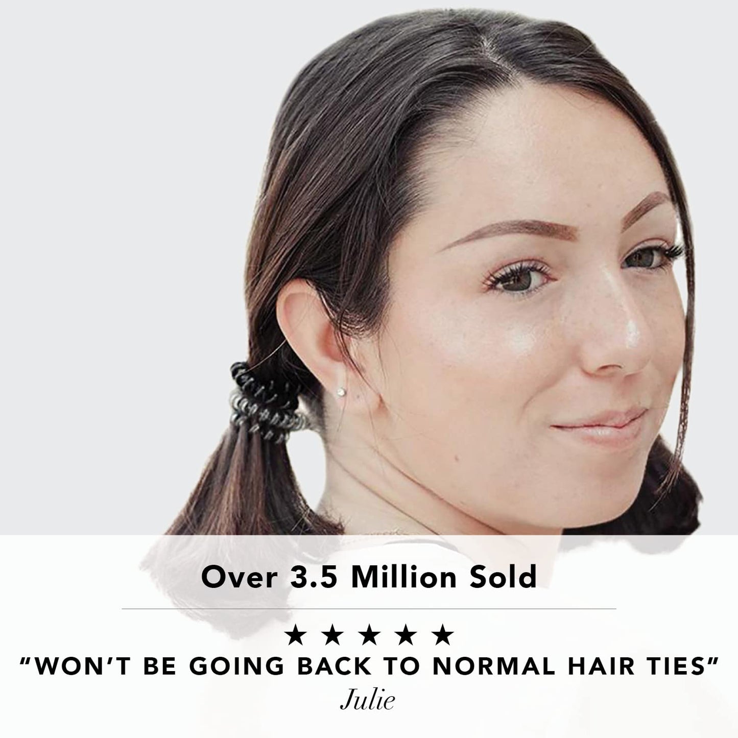 Kitsch Spiral Hair Ties for Women, Coil Hair Ties for Thick Hair, No Crease Hair Tie, Spiral Hair Ties No Damage, Hair Coils & Phone Cord Hair Ties for Thin Hair, Hair Ties Spiral, 8 pcs (Basics)