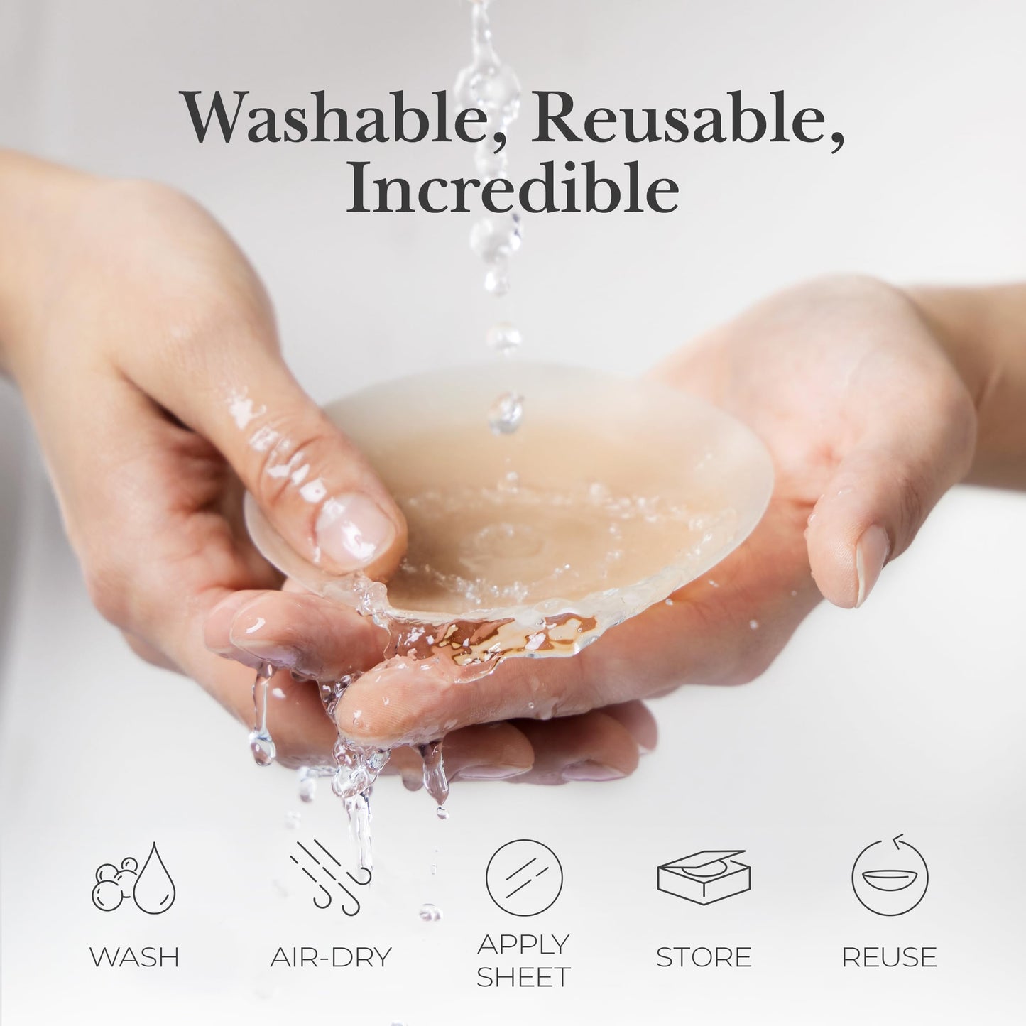 Nippies Nipple Covers for Women - Sticky Adhesive Silicone Pasties - Reusable Pasty Nipple Cover with Travel Box