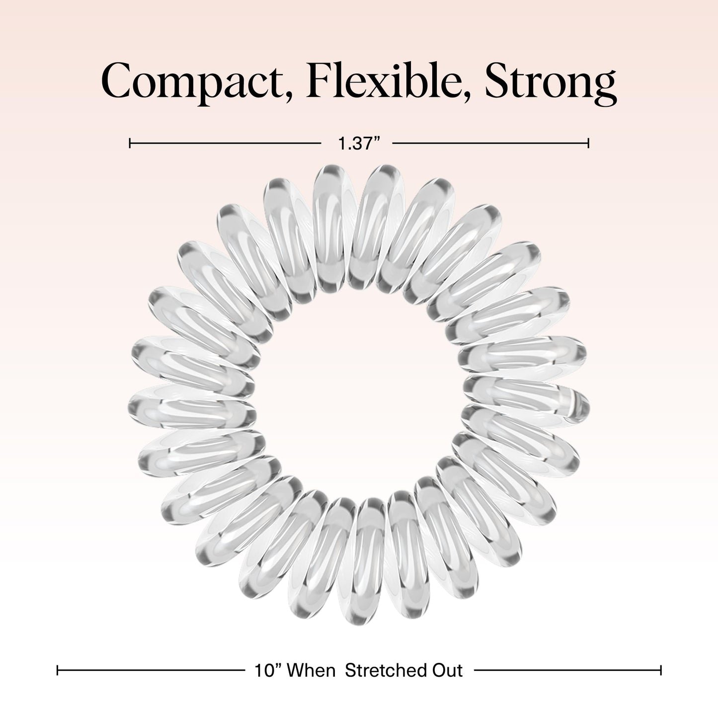 Kitsch Spiral Hair Ties for Women, Coil Hair Ties for Thick Hair, No Crease Hair Tie, Spiral Hair Ties No Damage, Hair Coils & Phone Cord Hair Ties for Thin Hair, Hair Ties Spiral, 8 pcs (Basics)