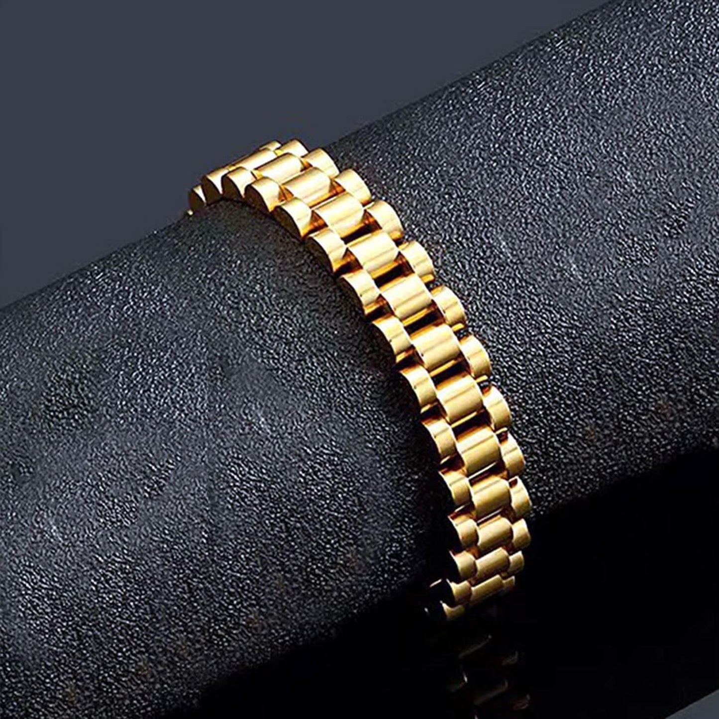 A D. ALLEN & DANMI. 18 K Gold Plated Love Bangle Bracelet Set Flexible Wide Wristband Bangle Bangle Set for Love