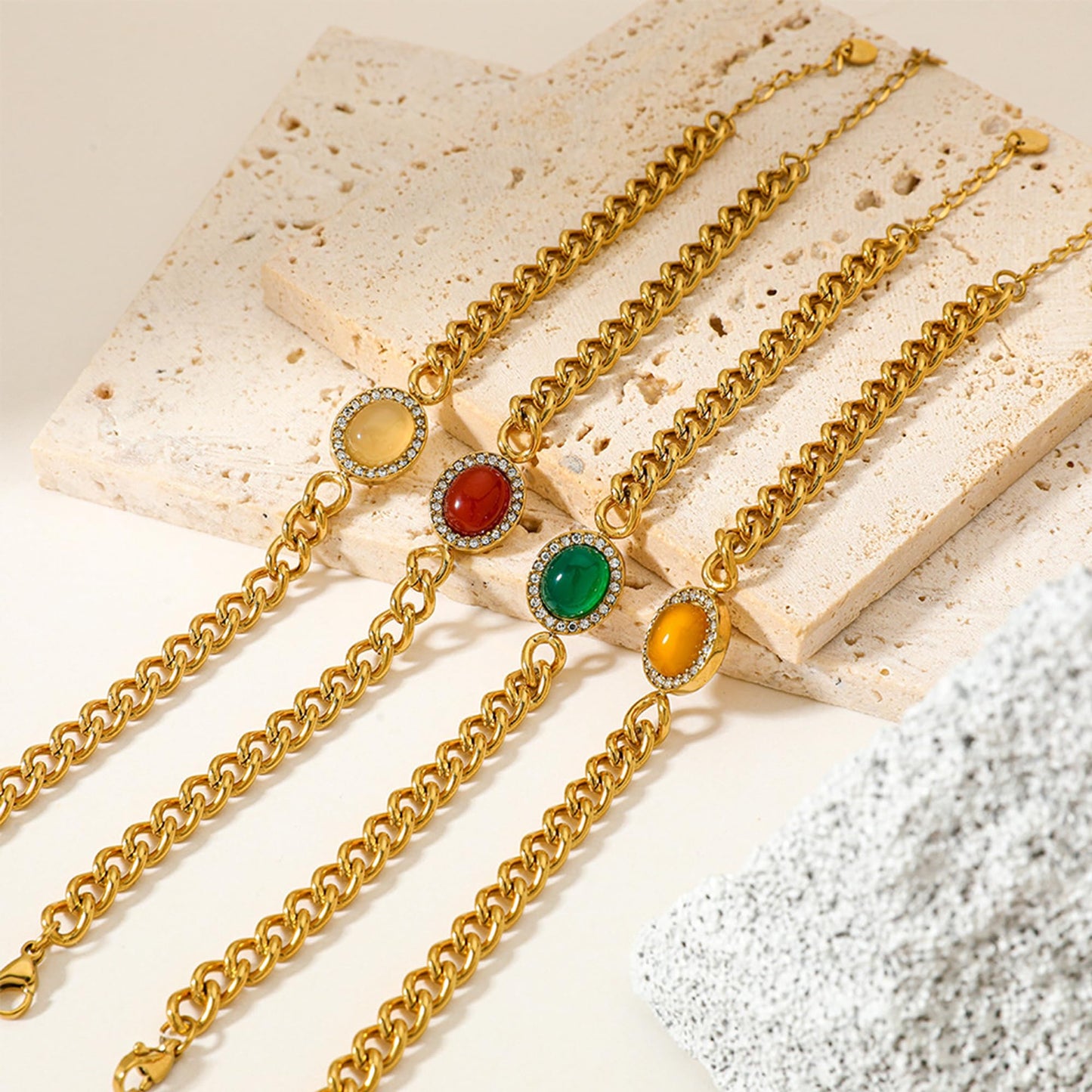 A D. ALLEN & DANMI. 18 K Gold Plated Love Bangle Bracelet Set Flexible Wide Wristband Bangle Bangle Set for Love