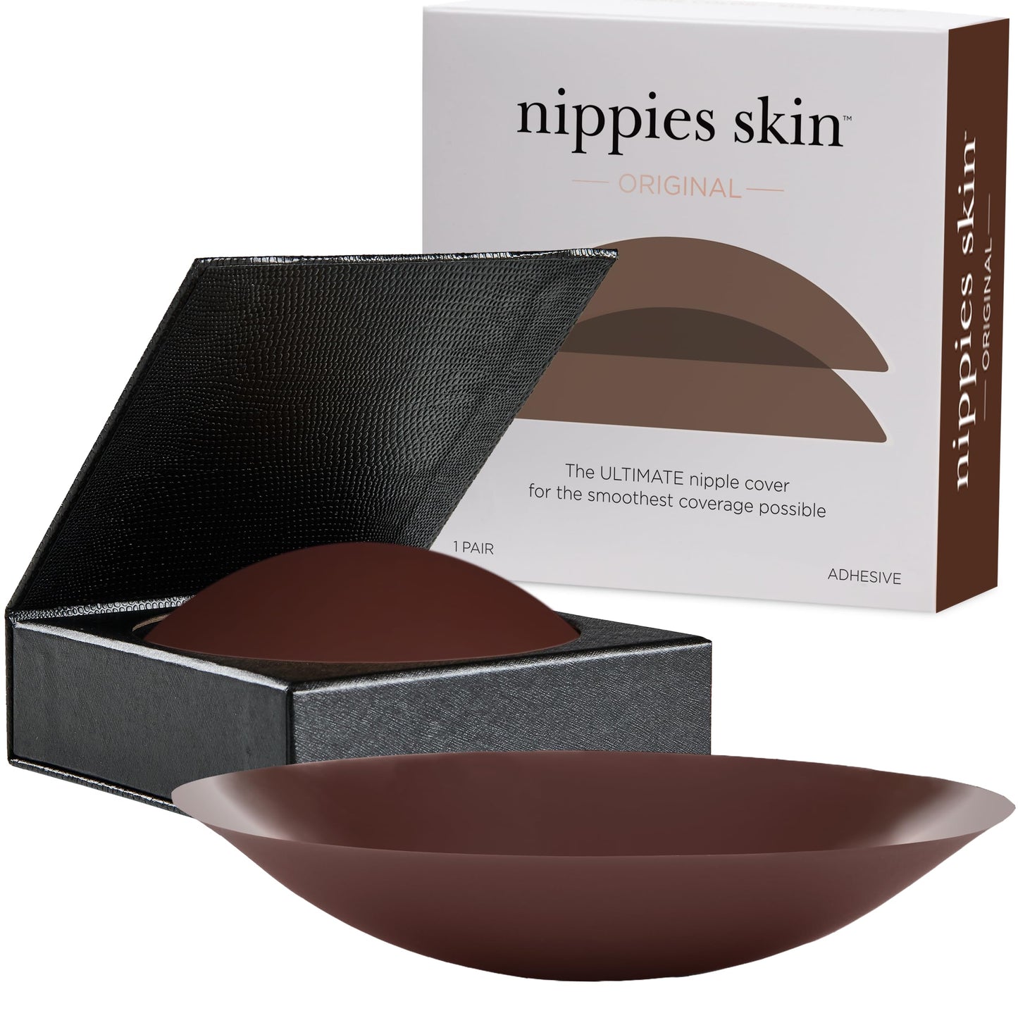 Nippies Nipple Covers for Women - Sticky Adhesive Silicone Pasties - Reusable Pasty Nipple Cover with Travel Box